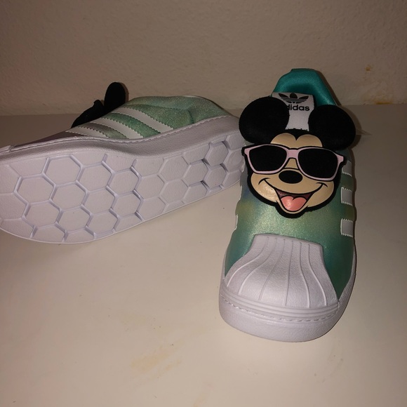 Adidas Superstar Disney Mickey Mouse GY9149 Kids SlipOn Shoes Sneakers Size 2.5K - Picture 4 of 7